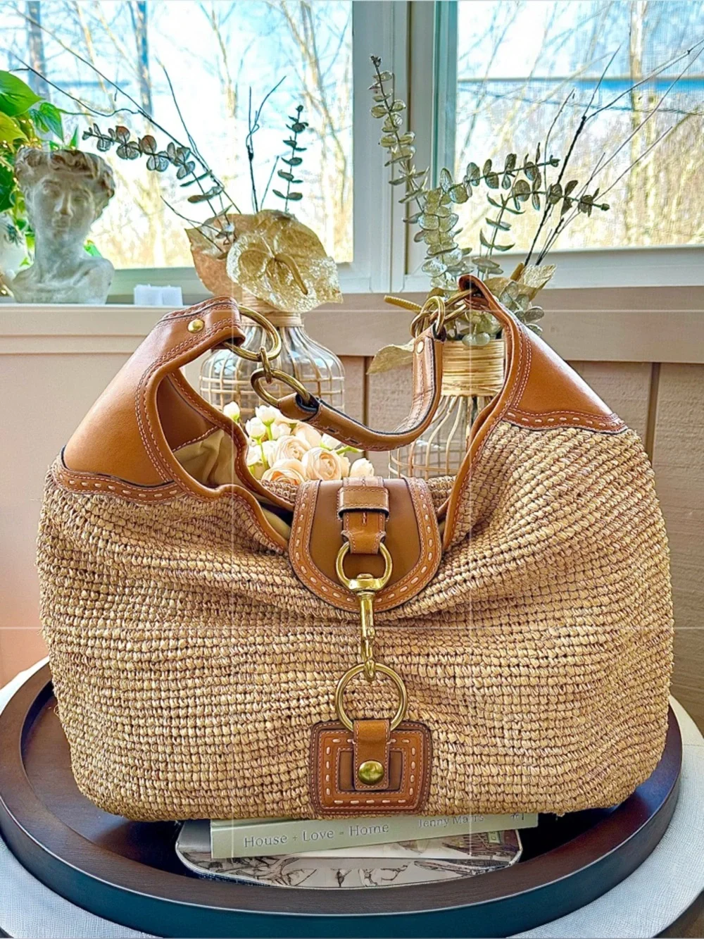 Coach Bleeker Straw Millie XL Tote Bag | F13374 - Picture 5 of 17